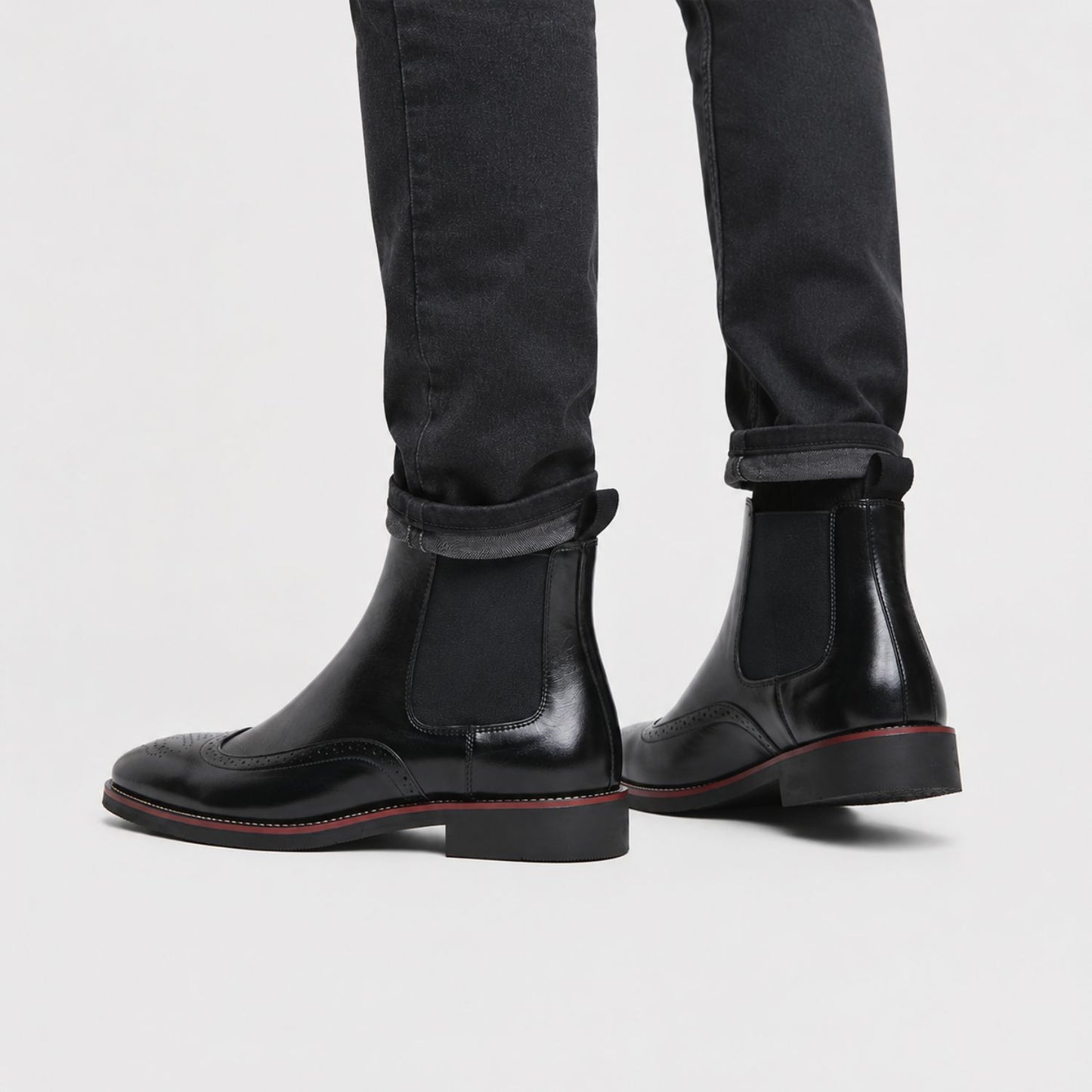 Wingtip Chelsea Dress Boots | Revangiol