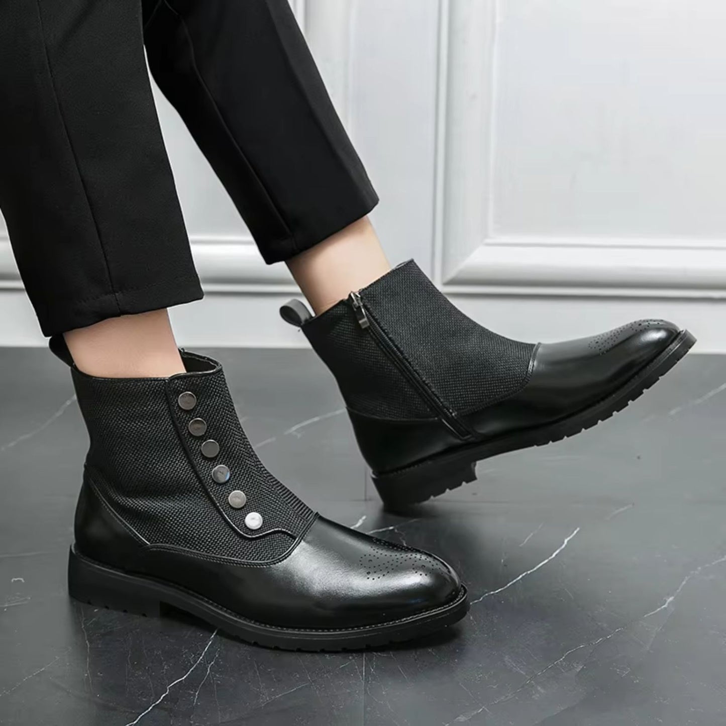 Elegant Leather Dress Boots | Revangiol