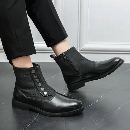 Elegant Leather Dress Boots | Revangiol