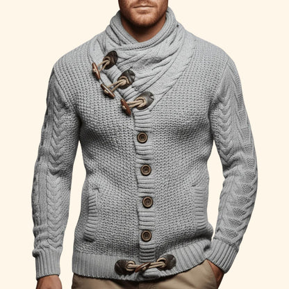Cable Toggle Knit Cardigan | Revangiol