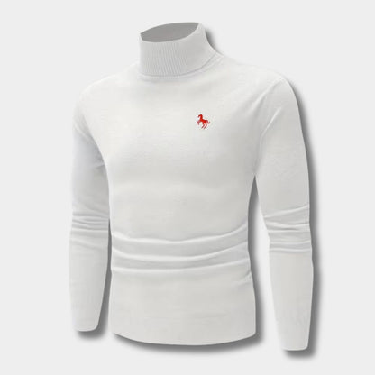 Embroidered Chest Detail Turtleneck | Revangiol