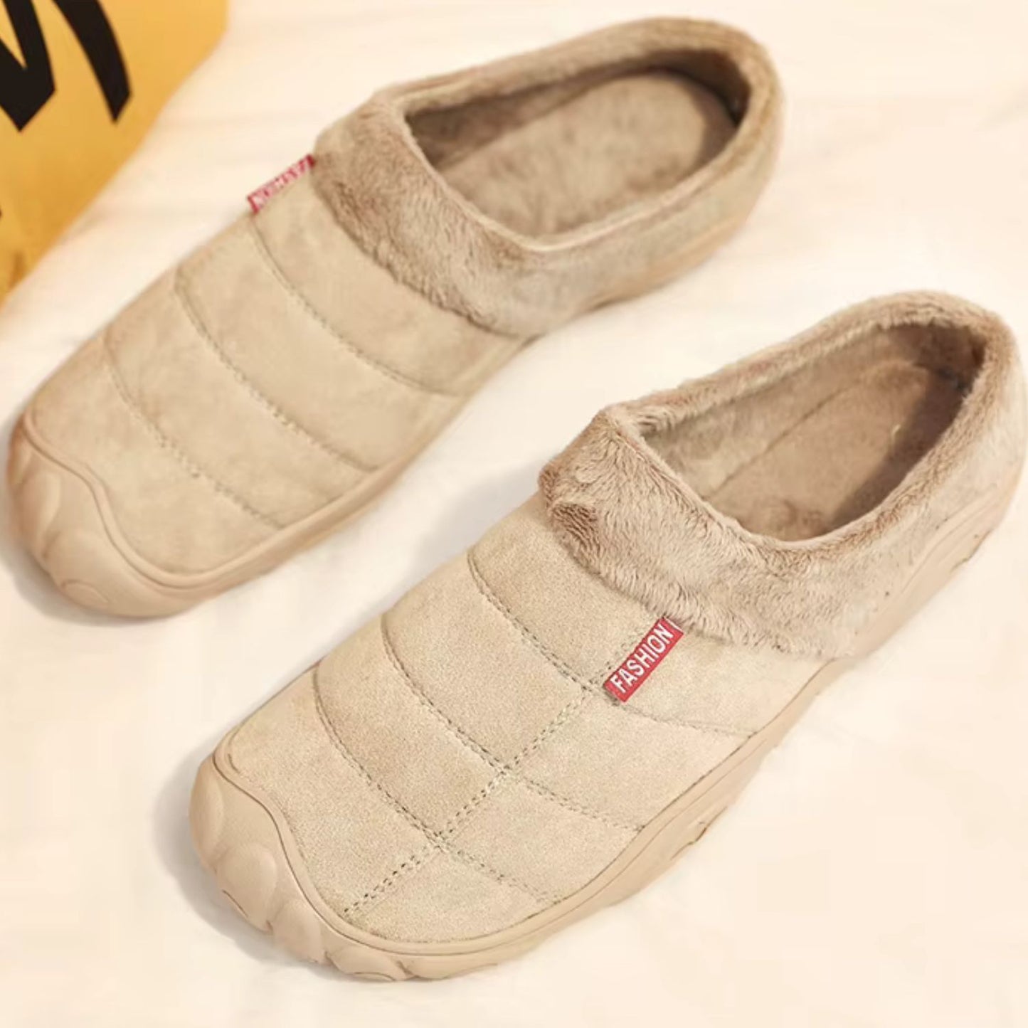 Quilted Plush Slip-On Slippers | Revangiol