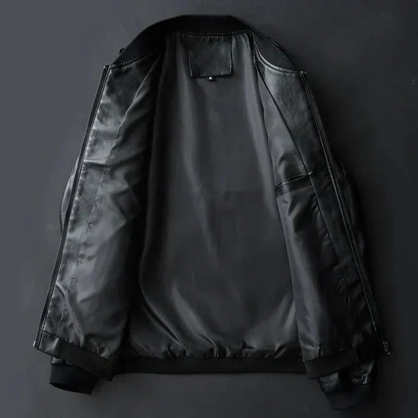 Classic Zip Leather Jacket | Revangiol