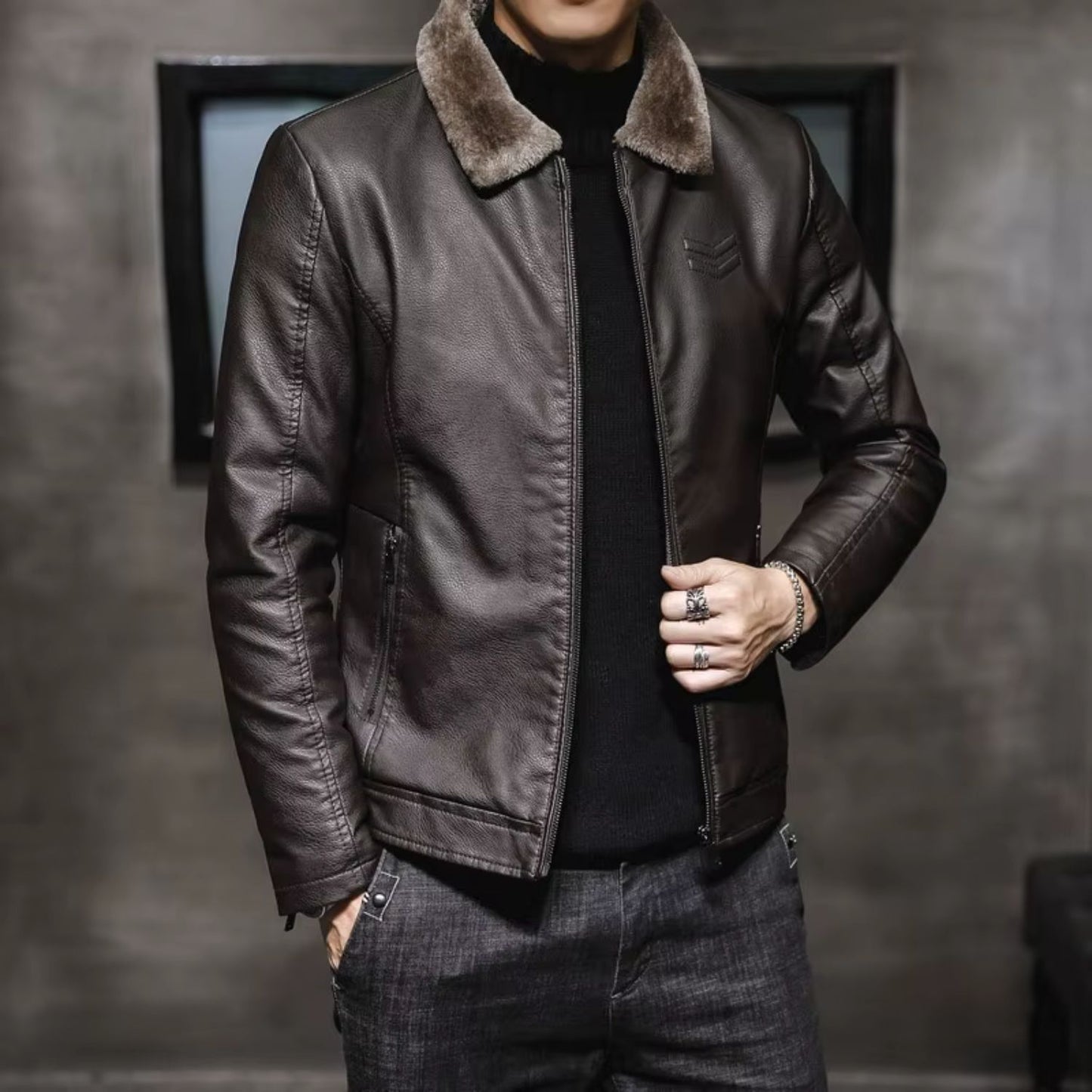 Thermal Lined Leather Jacket | Revangiol