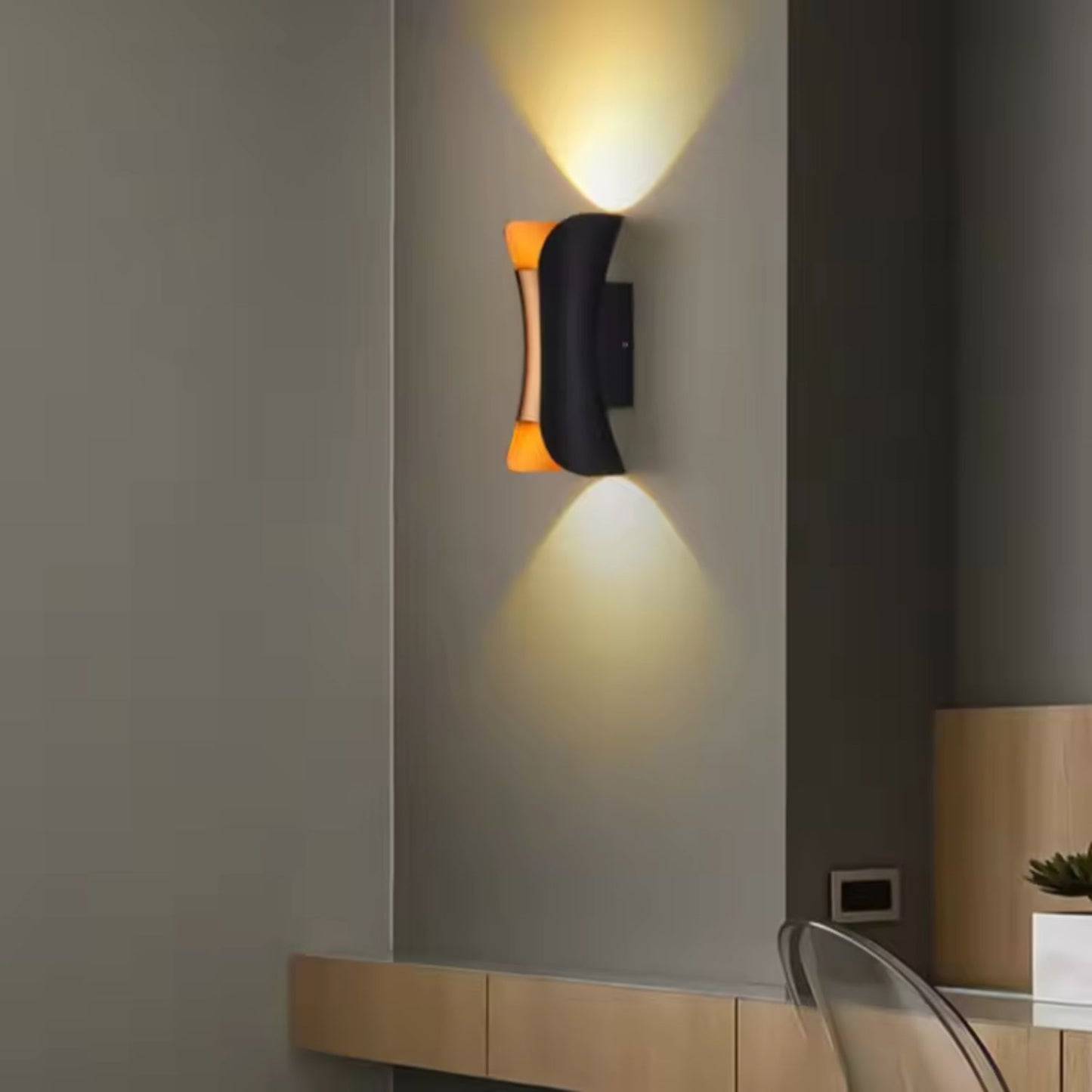 Modern Black Gold Wall Light | Revangiol