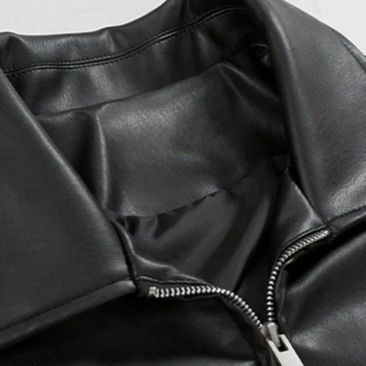 Oversized Retro Leather Jacket | Revangiol