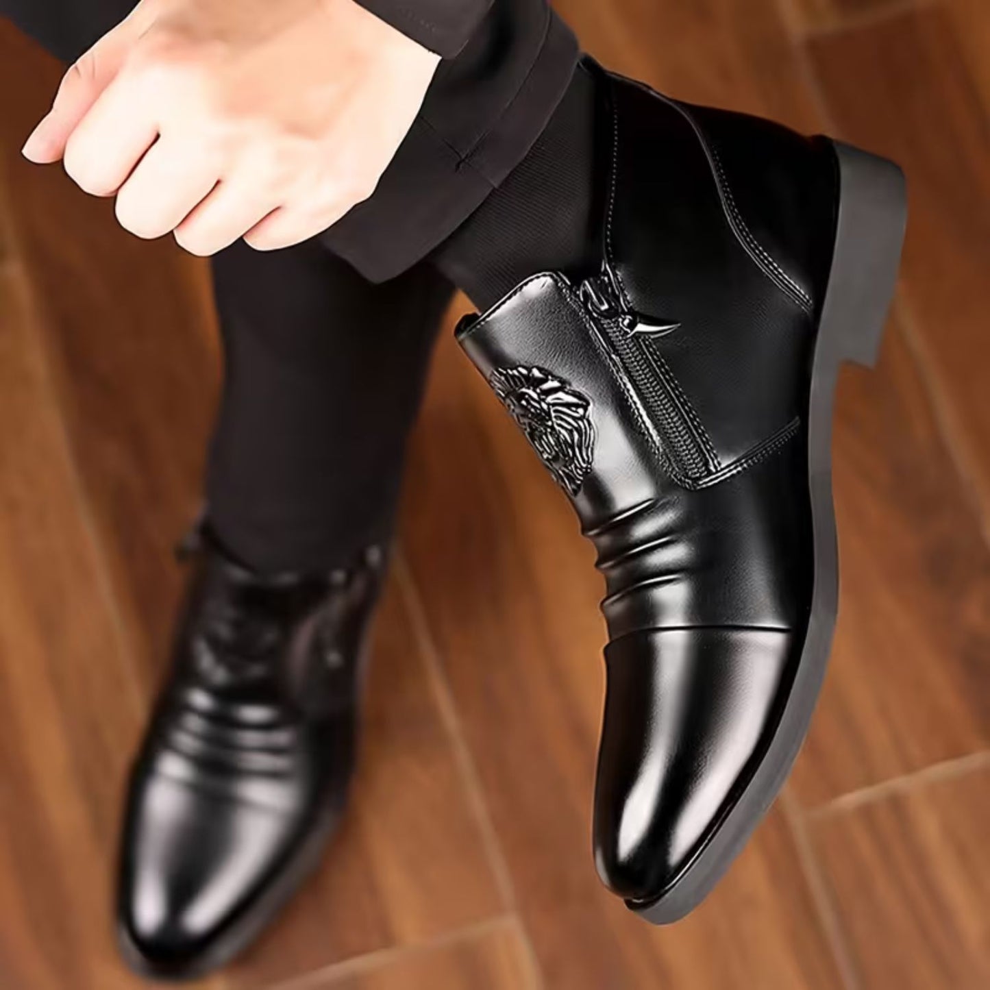 Embossed Chelsea Dress Boots | Revangiol