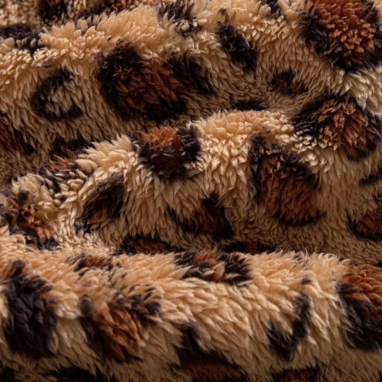 Leopard Pattern Plush Fur Coat | Revangiol