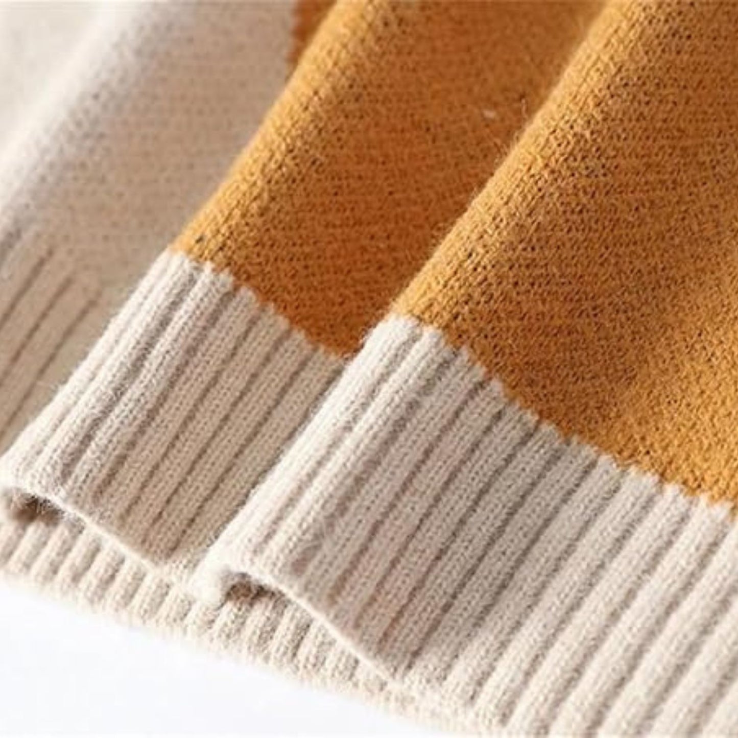 Color Block Crew Neck Sweater | Revangiol