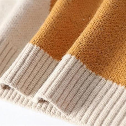 Color Block Crew Neck Sweater | Revangiol