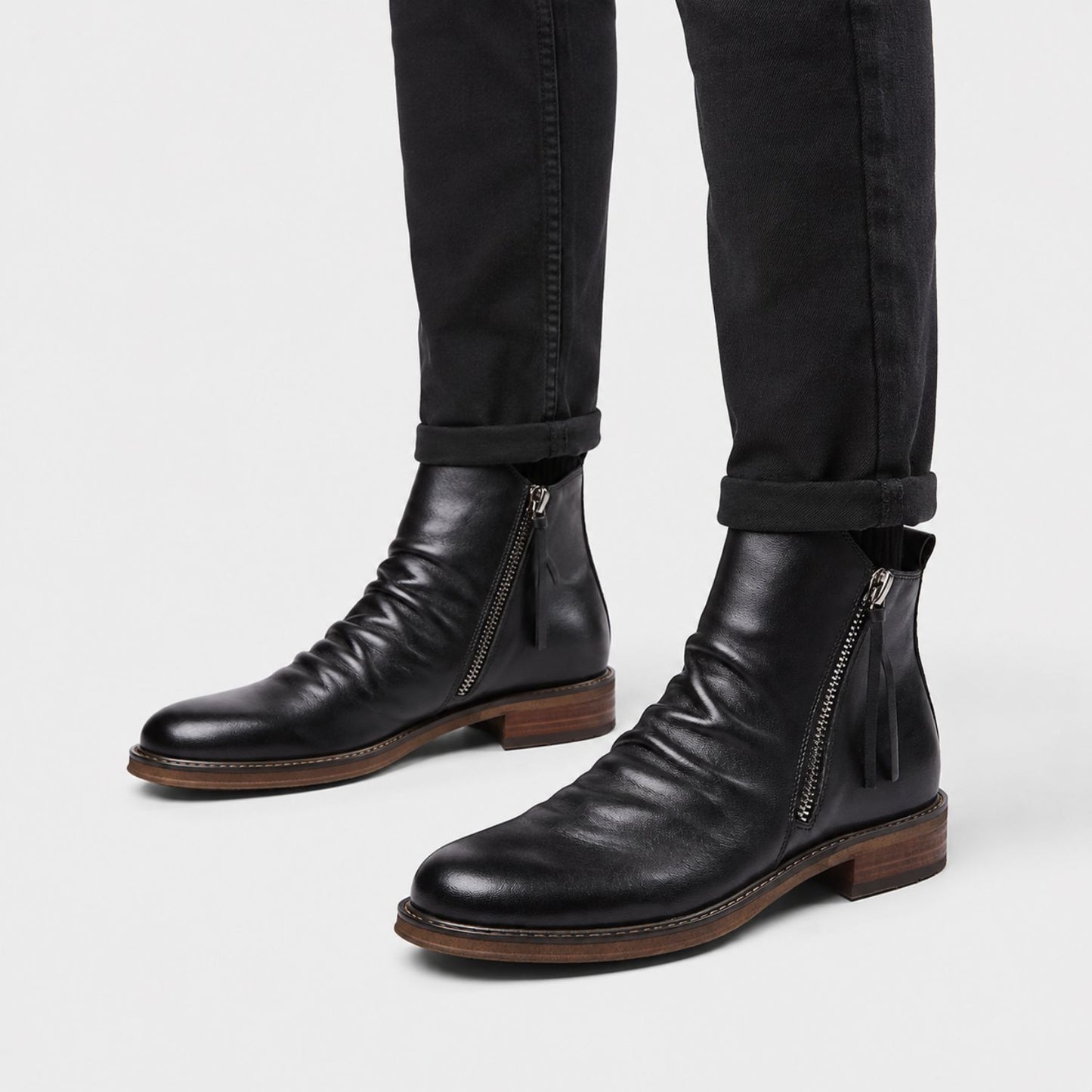Vintage Side Zip Dress Boots | Revangiol