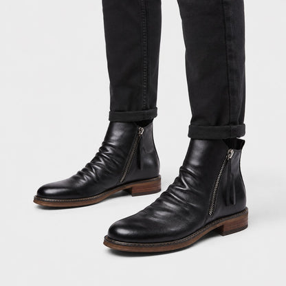 Vintage Side Zip Dress Boots | Revangiol
