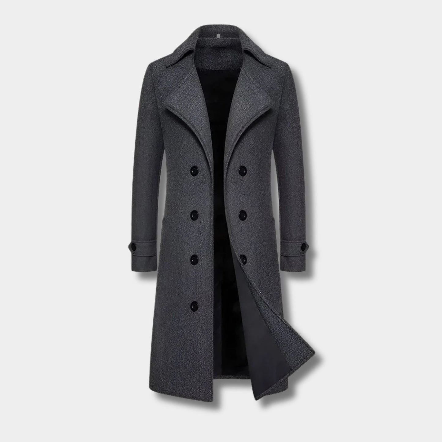 Double Button Longline Over Coat | Revangiol