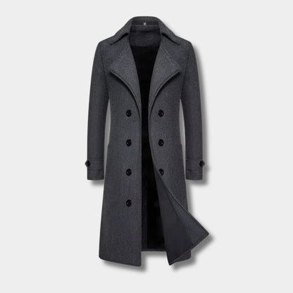 Double Button Longline Over Coat | Revangiol