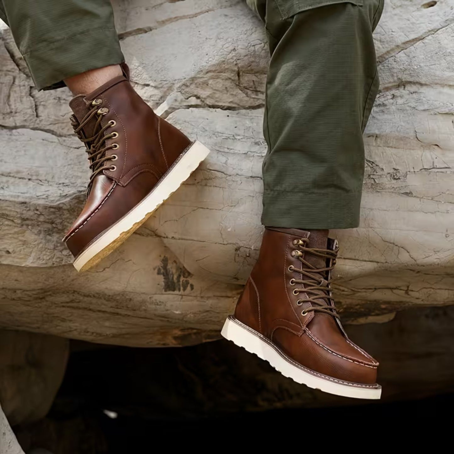 Classic Moc Toe Work Boots | Revangiol