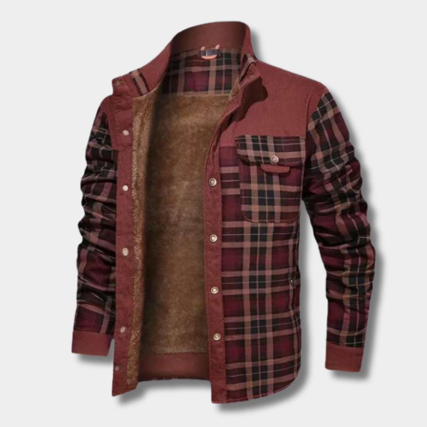 Fleece Lined Flannel Shirt Jacket | Revangiol