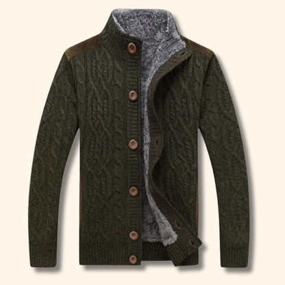 Sherpa Cable Knit Cardigan | Revangiol