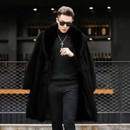 Button Front Plush Fur Coat | Revangiol