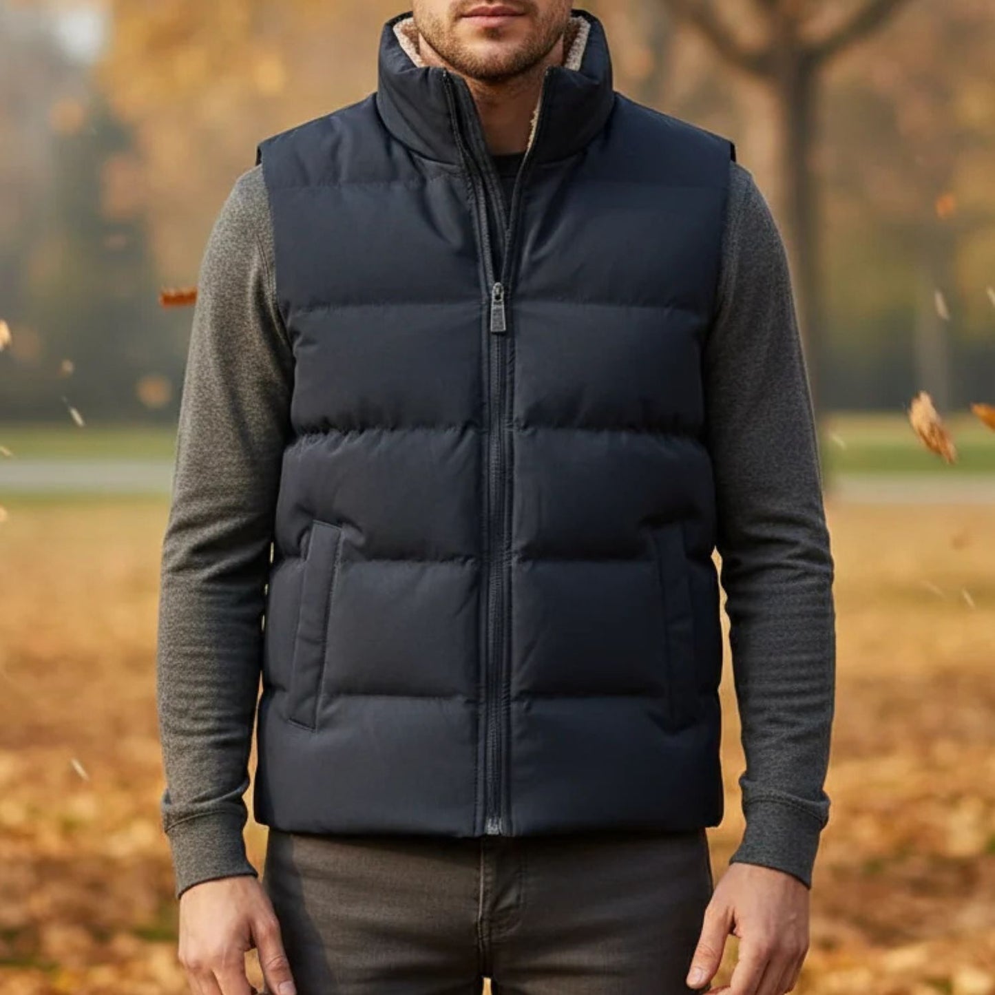 Insulated Zip Puffer Vest | Revangiol
