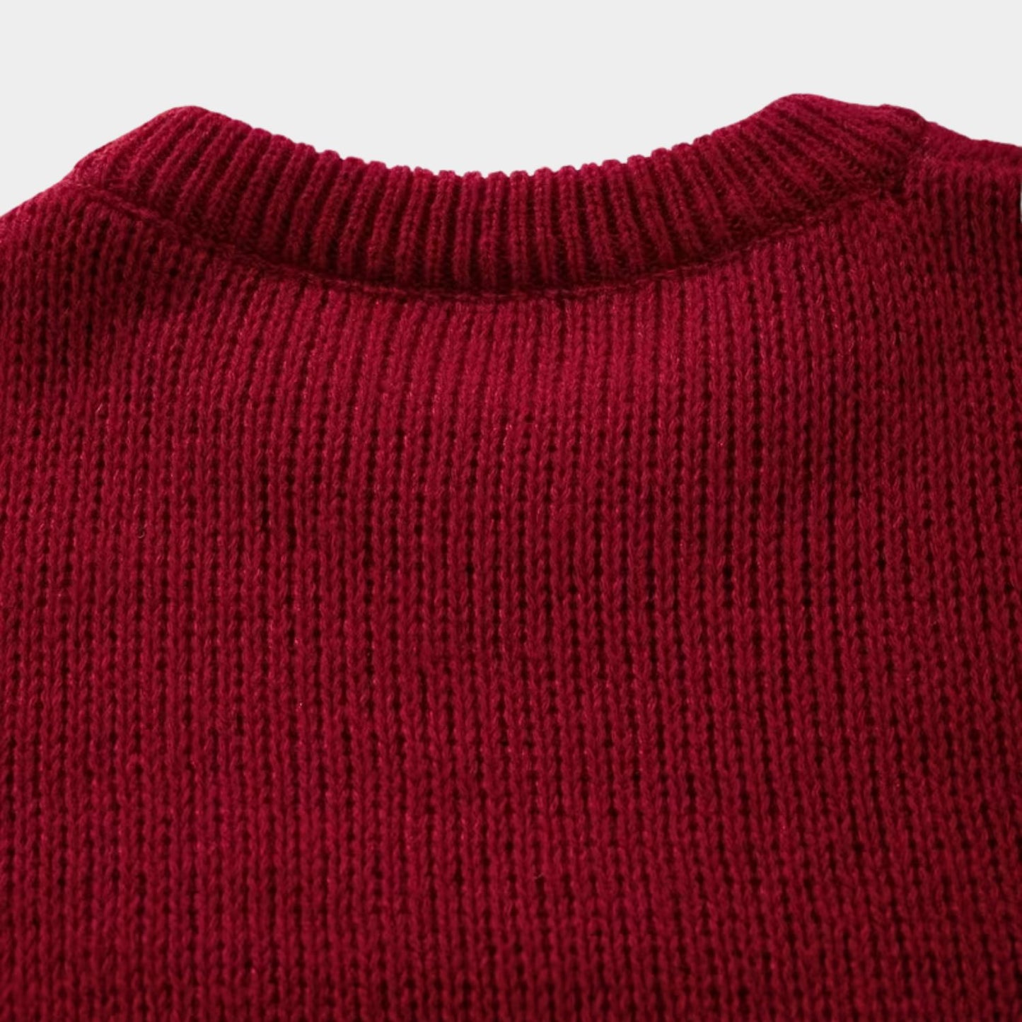 Jacquard Crew Neck Christmas Sweater | Revangiol