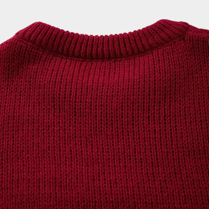 Jacquard Crew Neck Christmas Sweater | Revangiol