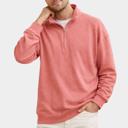 Stand Collar Fleece Quarter-Zip | Revangiol