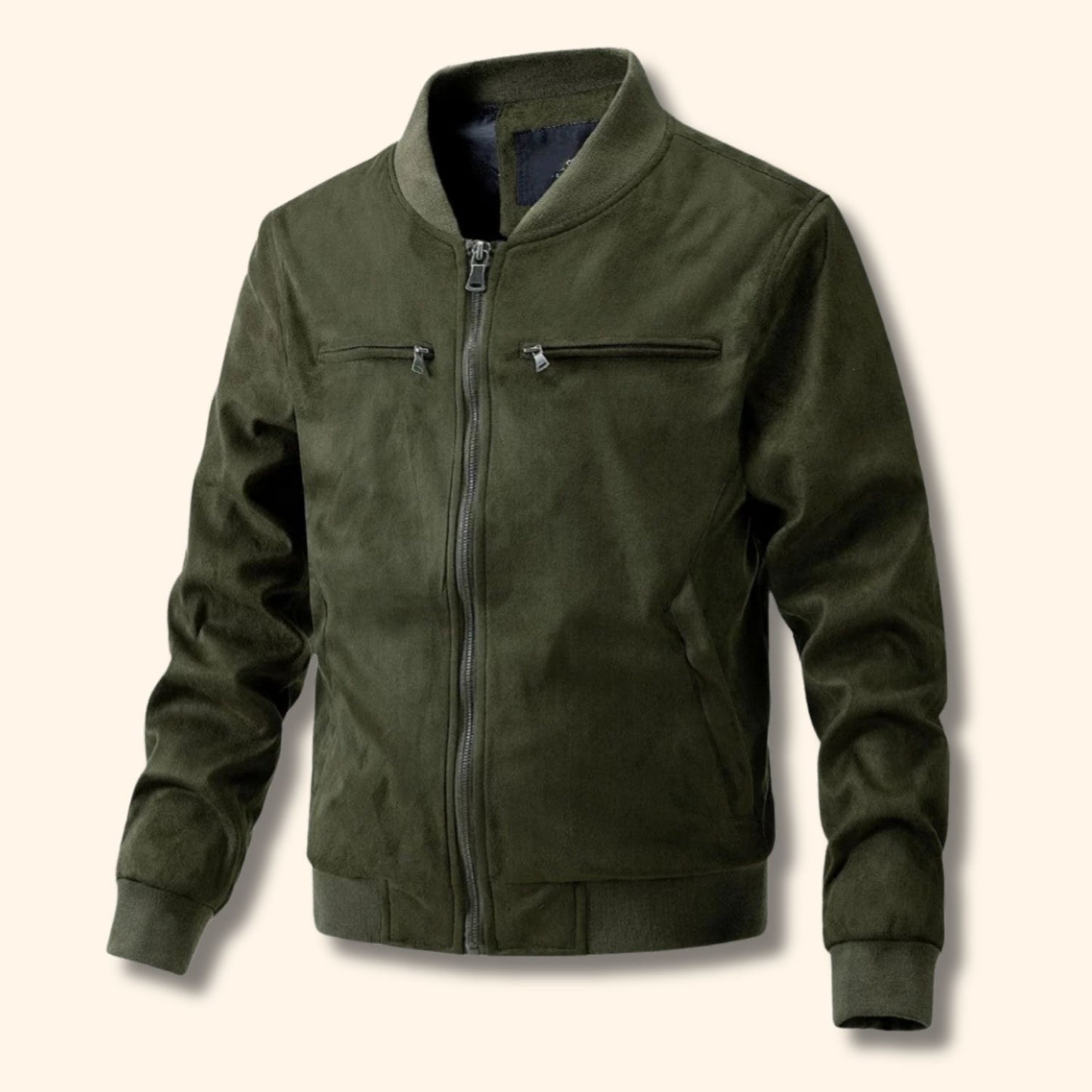Suede Finish Bomber Jacket | Revangiol