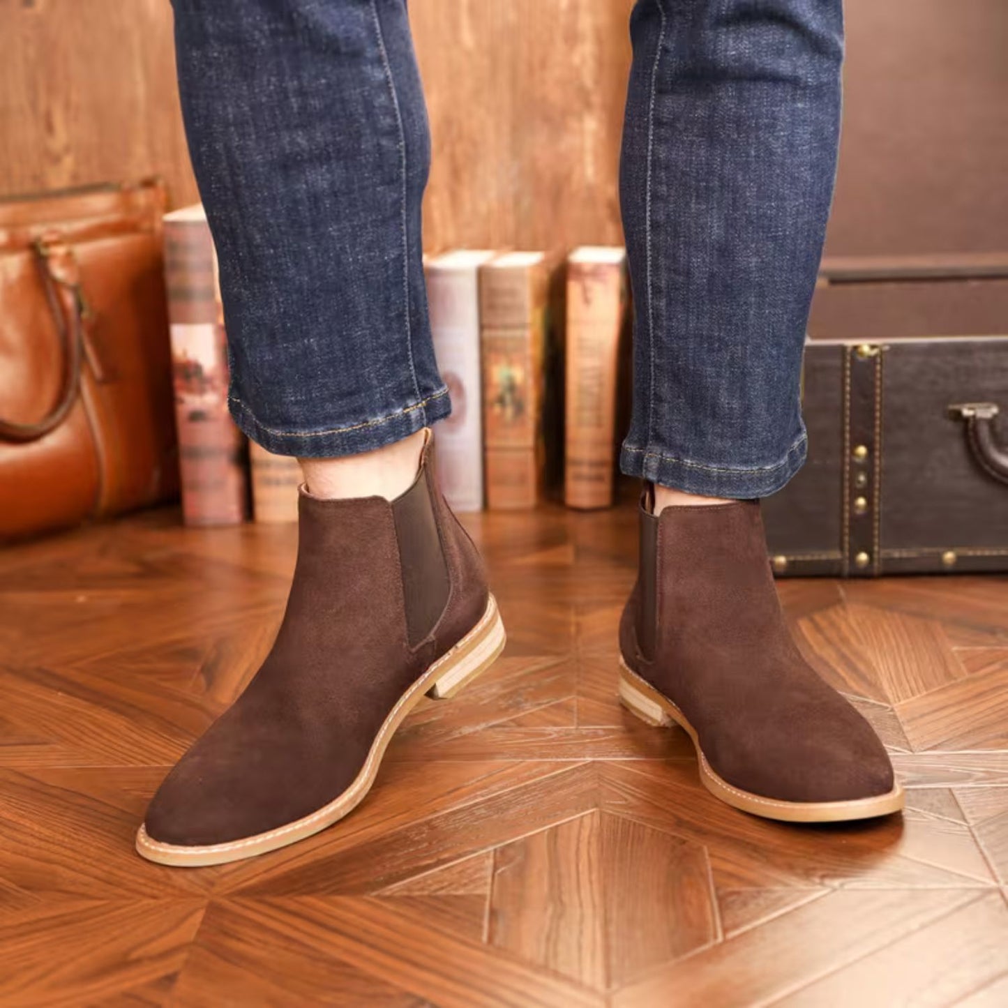 Classic Suede Chelsea Boots | Revangiol