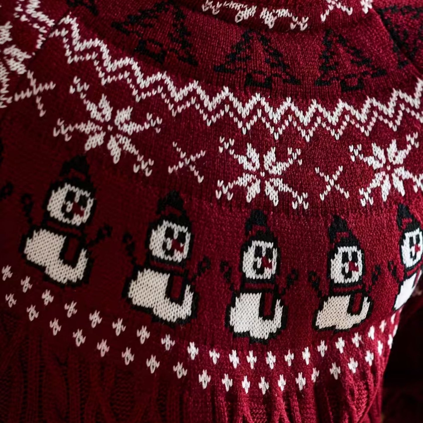 Snowman Cable Knit Christmas Sweater | Revangiol