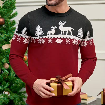 Reindeer Fair Isle Christmas Sweater | Revangiol