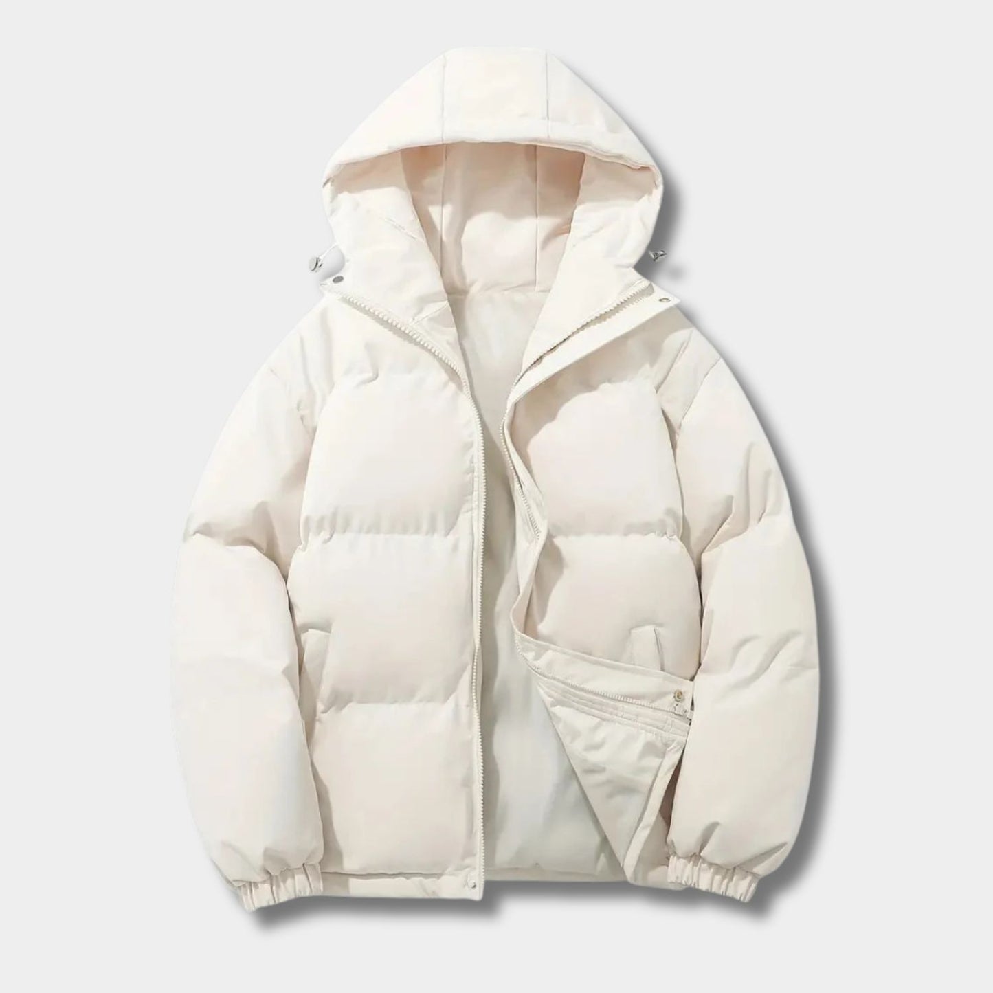 Drawstring Hood Puffer Winter Jacket | Revangiol