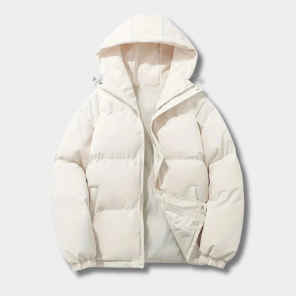 Drawstring Hood Puffer Winter Jacket | Revangiol