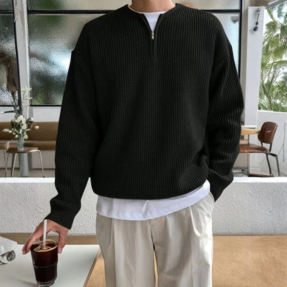 Half-Zip Knit Sweater | Revangiol