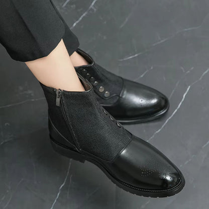 Elegant Leather Dress Boots | Revangiol