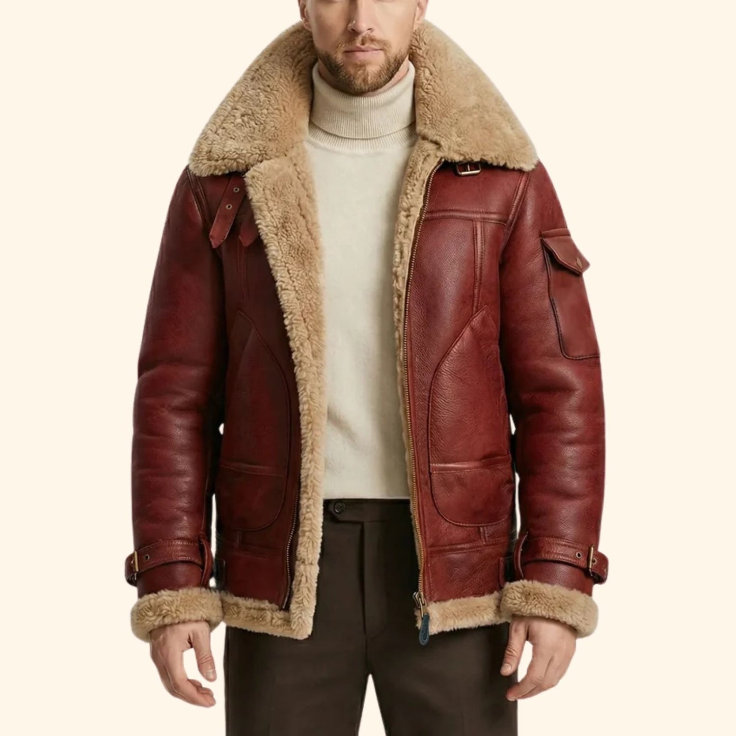 Shearling Aviator Jacket | Revangiol