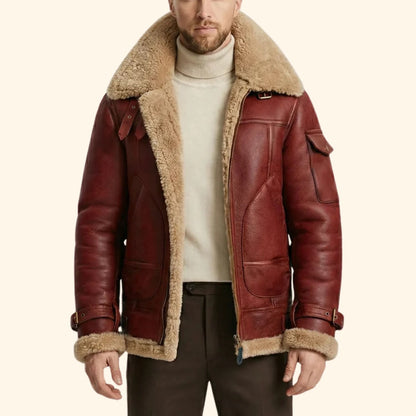 Shearling Aviator Jacket | Revangiol