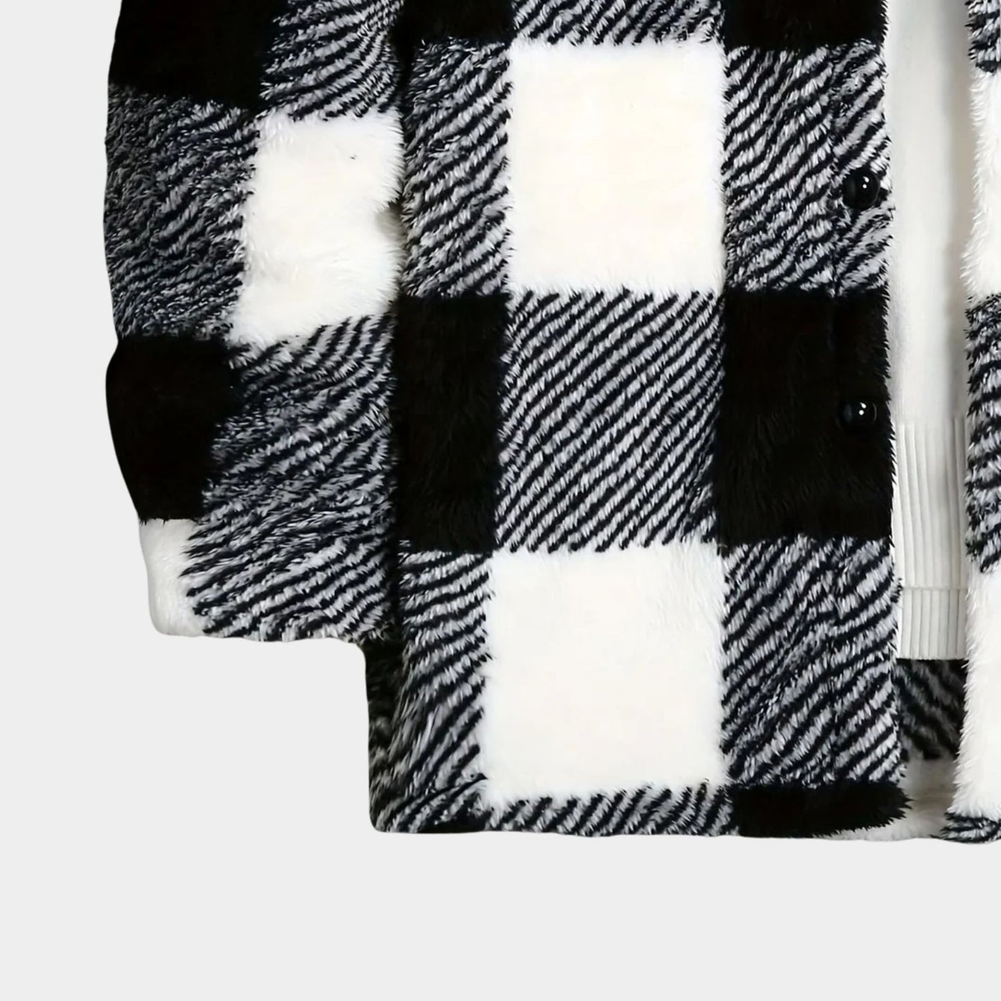 Checked Sherpa Fleece Jacket | Revangiol