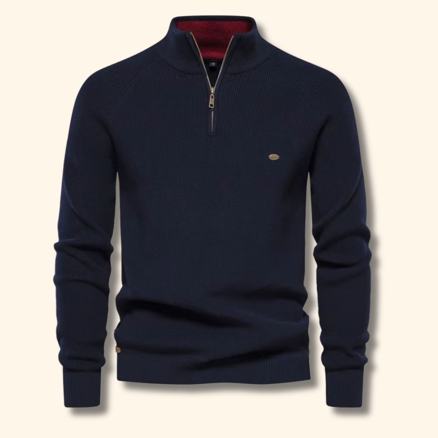Quarter-Zip Textured Sweater | Revangiol