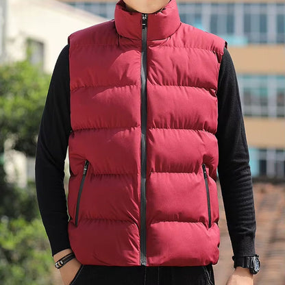 Quilted Zip-Up Puffer Vest | Revangiol