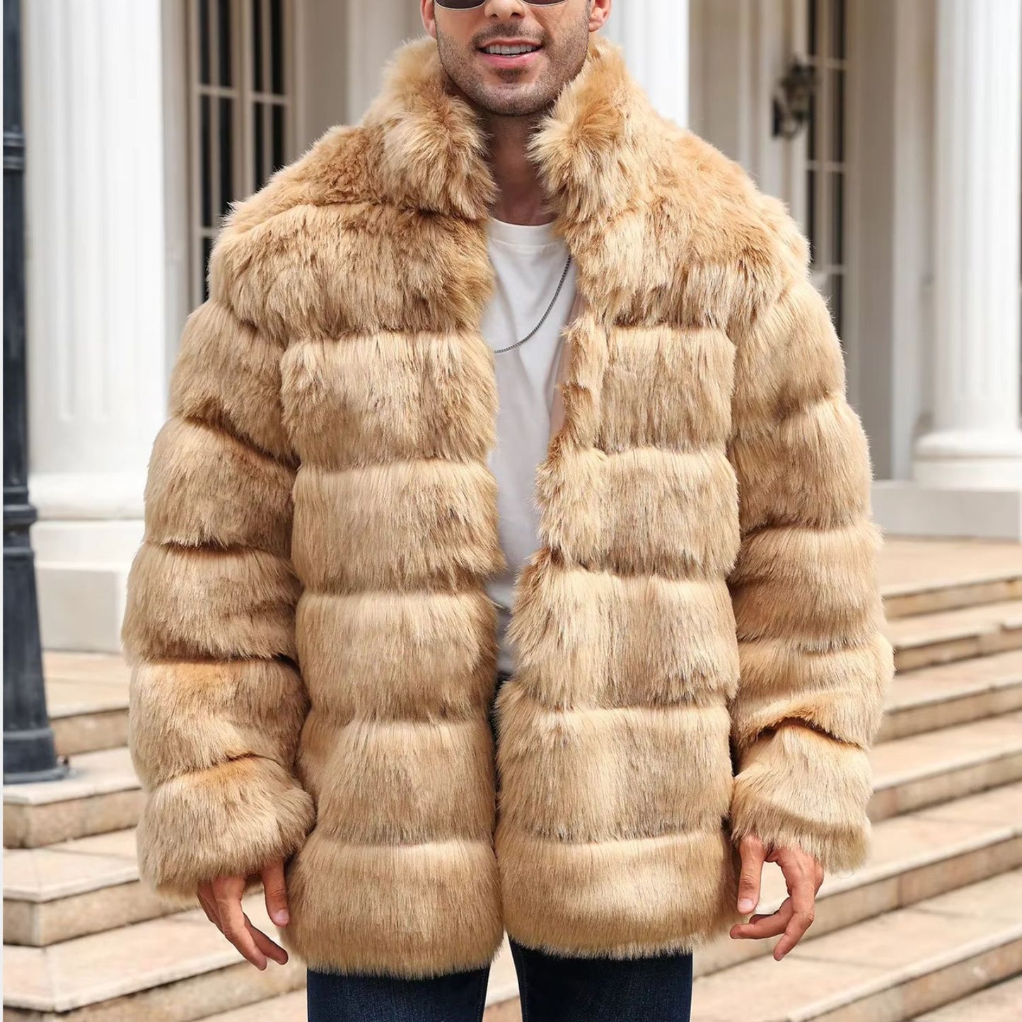 Plush Quilted Fur Jacket | Revangiol