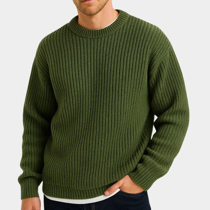 Oversized Ribbed Knit Sweater | Revangiol