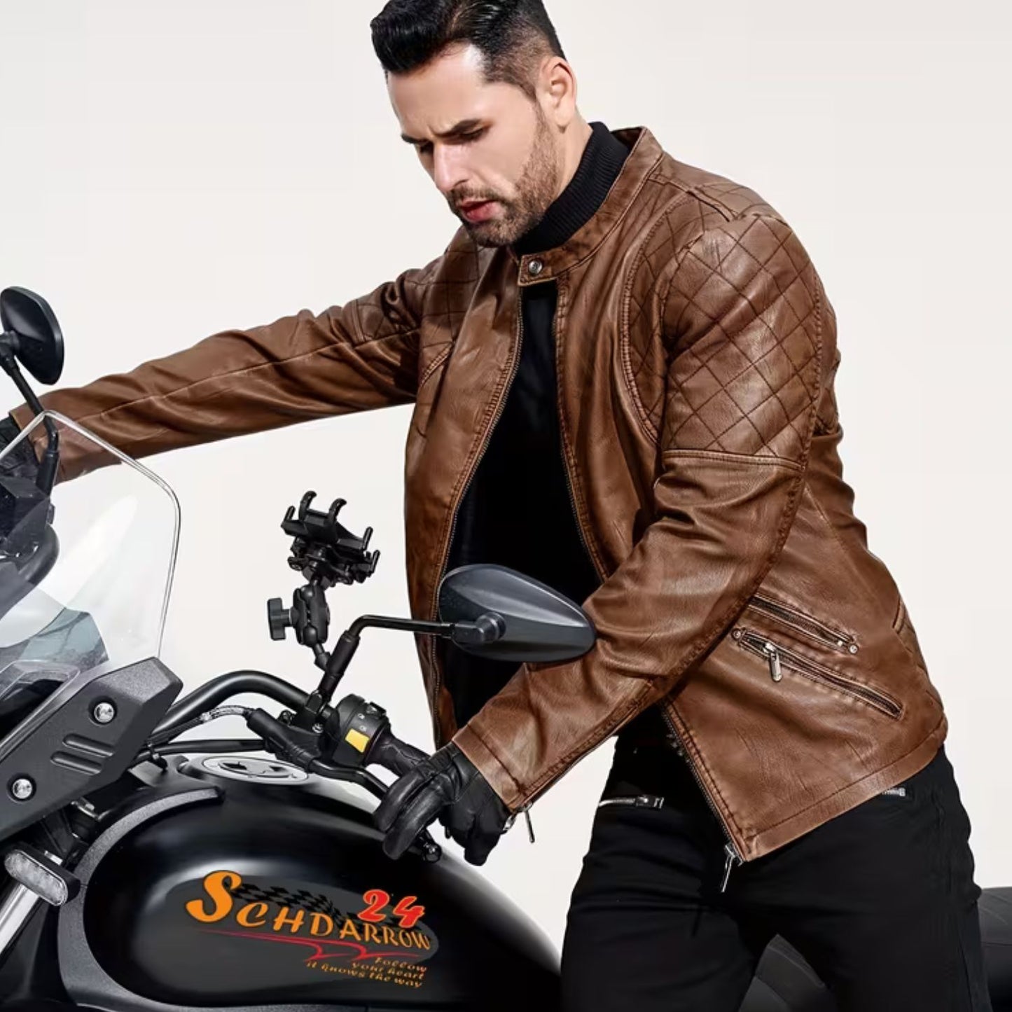 Vintage Quilted Leather Jacket | Revangiol