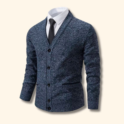 Textured Contrast Trim Cardigan | Revangiol