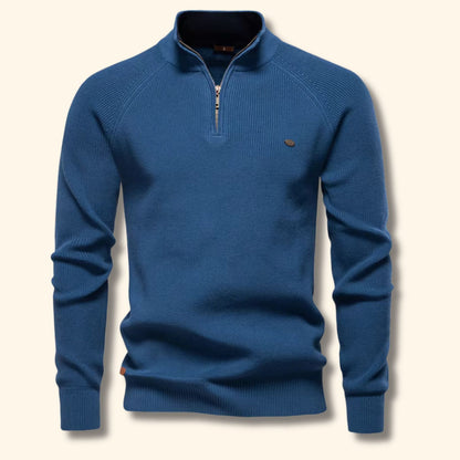 Quarter-Zip Textured Sweater | Revangiol