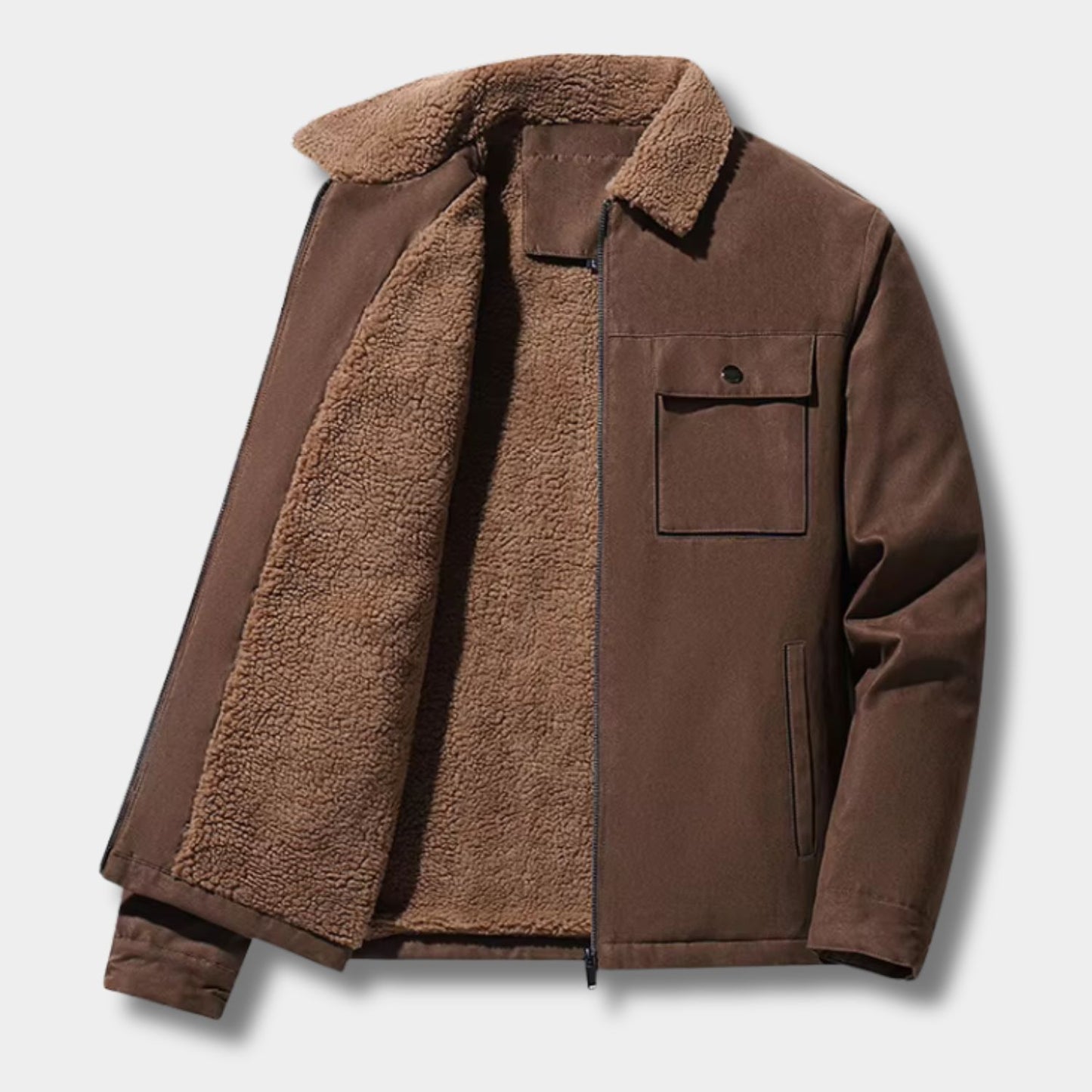 Sherpa Lined Aviator Winter Jacket | Revangiol