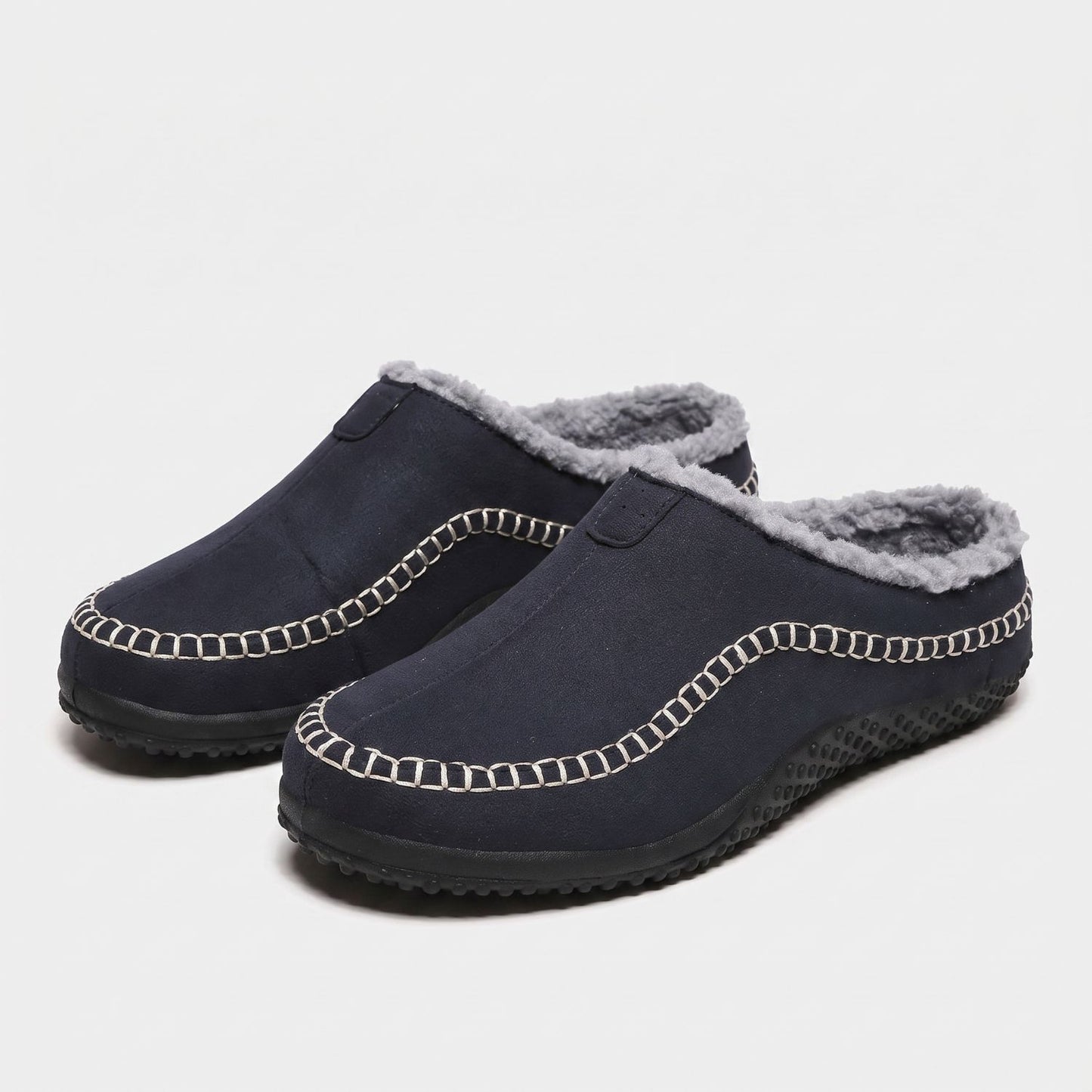 Sherpa Trim Slip-On Slippers | Revangiol
