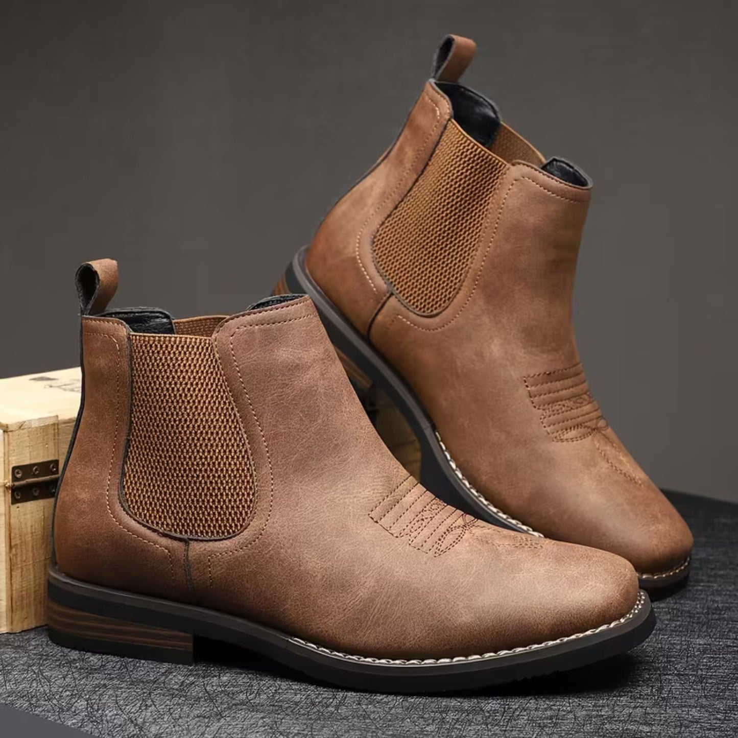 Minimalist Chelsea Dress Boots | Revangiol