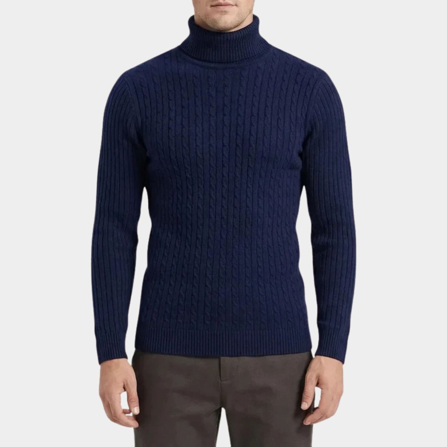 Cable Knit Turtleneck Sweater | Revangiol