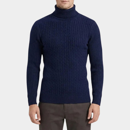 Cable Knit Turtleneck Sweater | Revangiol