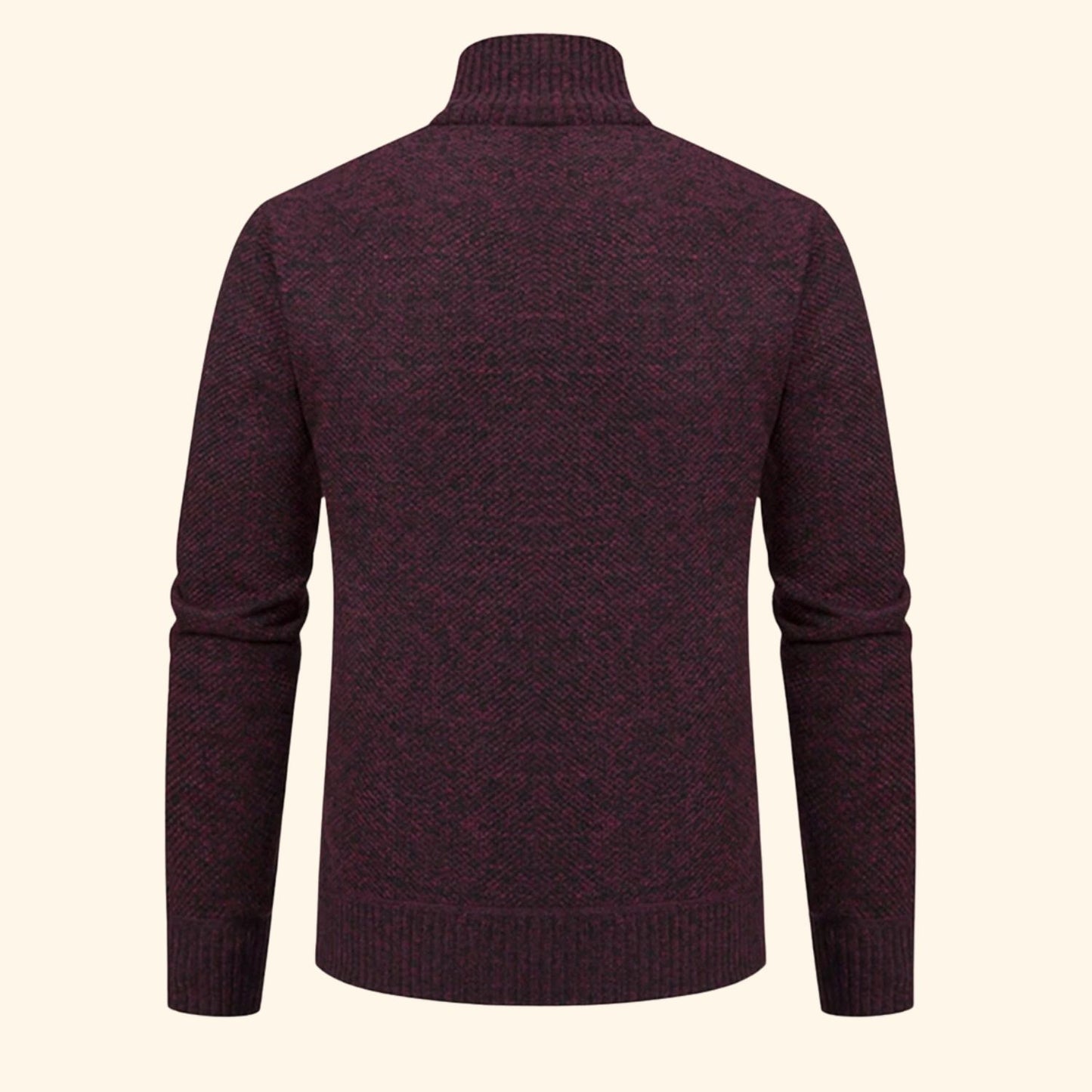 Zip-Up Mock Neck Cardigan | Revangiol
